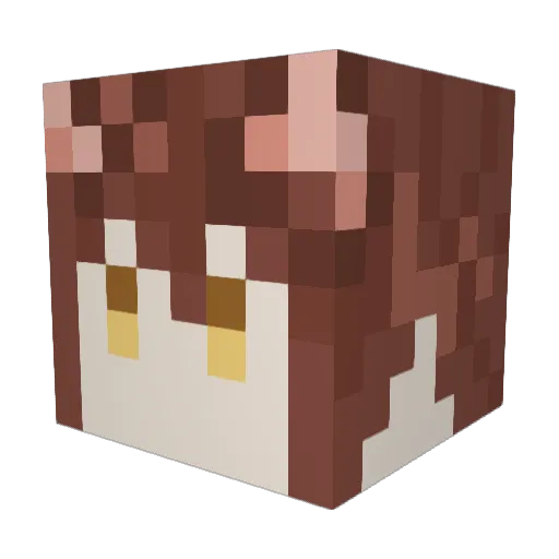 yzpepper Minecraft avatar head, 3D render