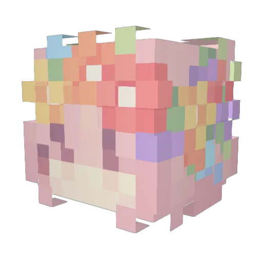 yzzim Minecraft avatar head, 3D render