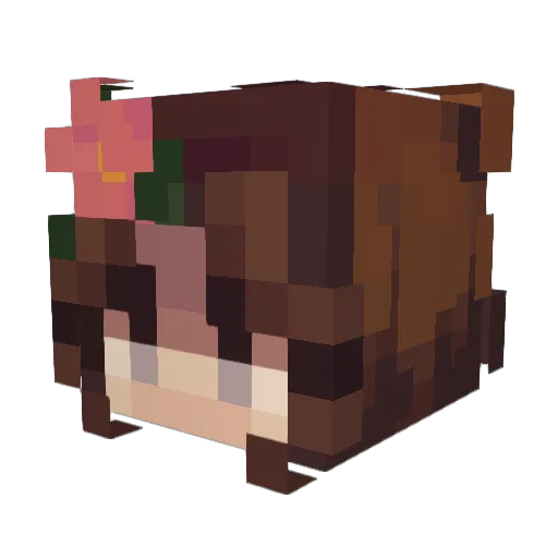 yzzioana Minecraft avatar head, 3D render