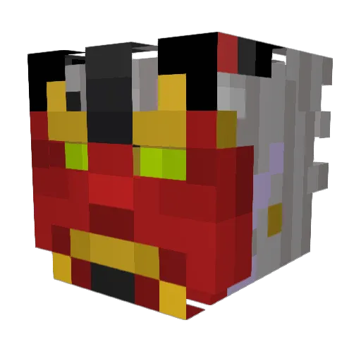z00q Minecraft avatar head, 3D render