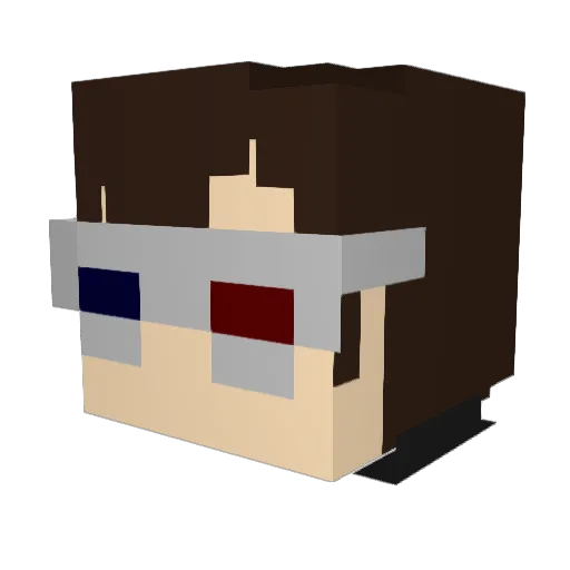 z00t Minecraft avatar head, 3D render