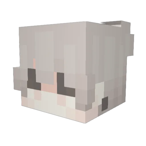 z00uu Minecraft avatar head, 3D render