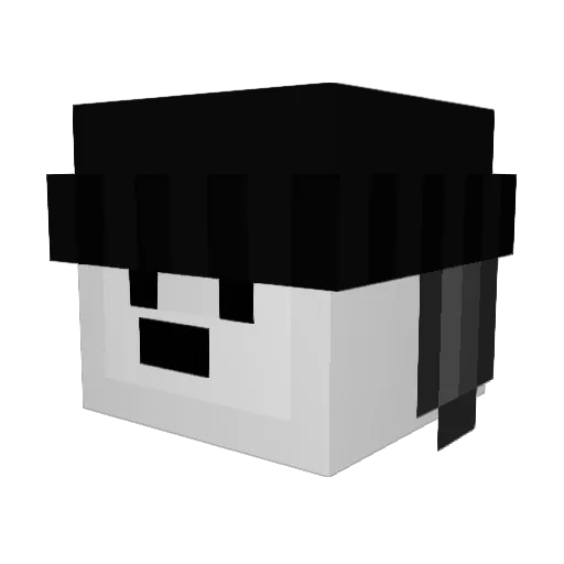 z0209 Minecraft avatar head, 3D render
