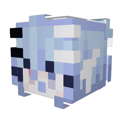 z0elina Minecraft avatar head, 3D render