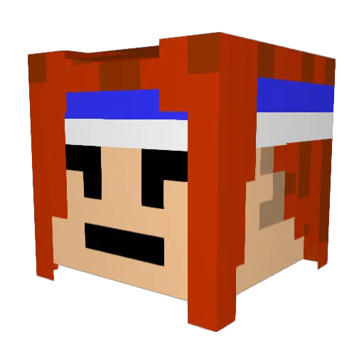 z0rn Minecraft avatar head, 3D render