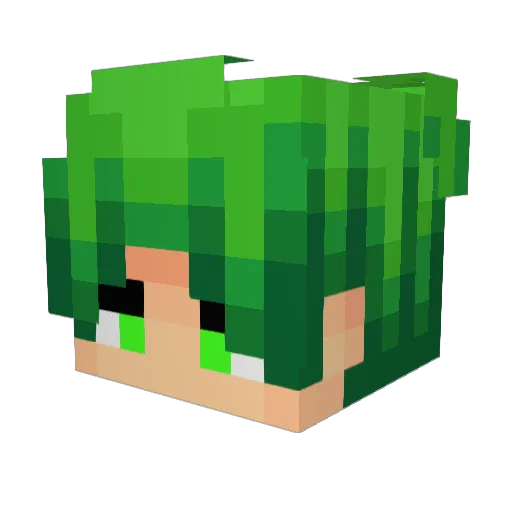 z1E2 Minecraft avatar head, 3D render