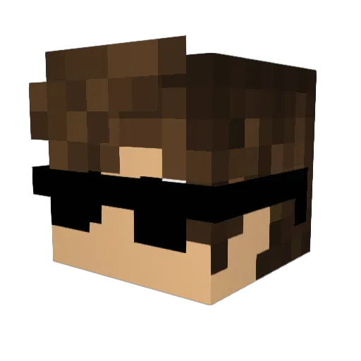 z1kl Minecraft avatar head, 3D render
