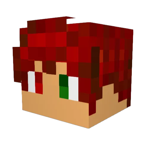 z1mereal Minecraft avatar head, 3D render