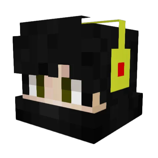 z1nrai Minecraft avatar head, 3D render
