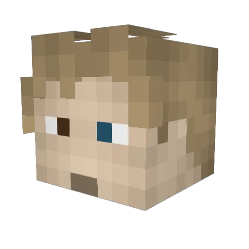z28z Minecraft avatar head, 3D render
