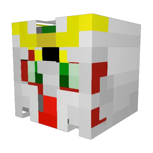 z2_Navi Minecraft avatar head, 3D render