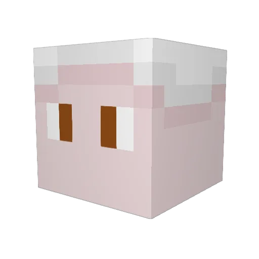 z34123 Minecraft avatar head, 3D render