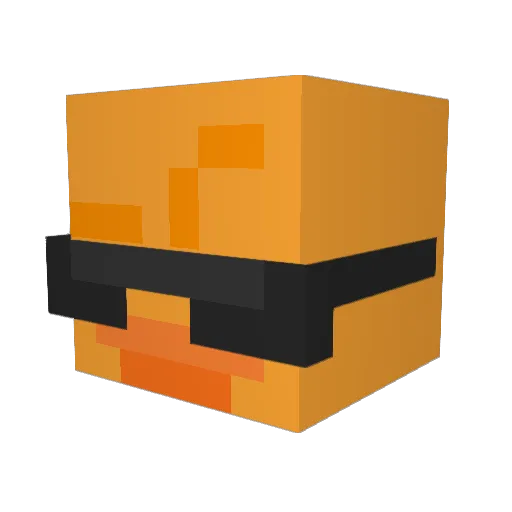 z39w Minecraft avatar head, 3D render