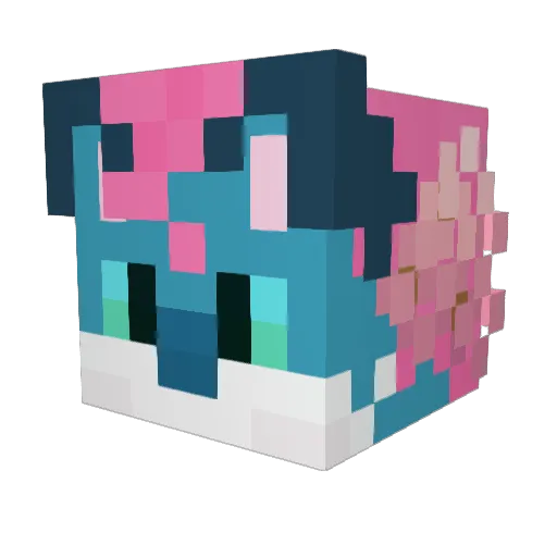 z3r0out Minecraft avatar head, 3D render