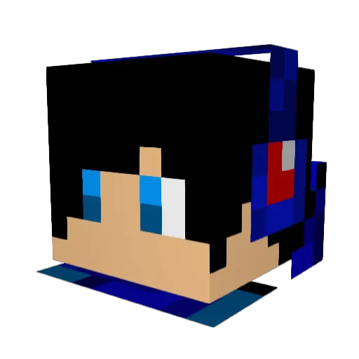 z4nyx Minecraft avatar head, 3D render