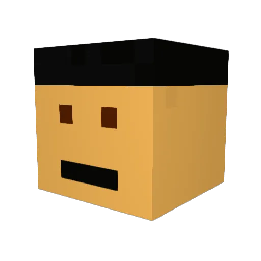 z57 Minecraft avatar head, 3D render