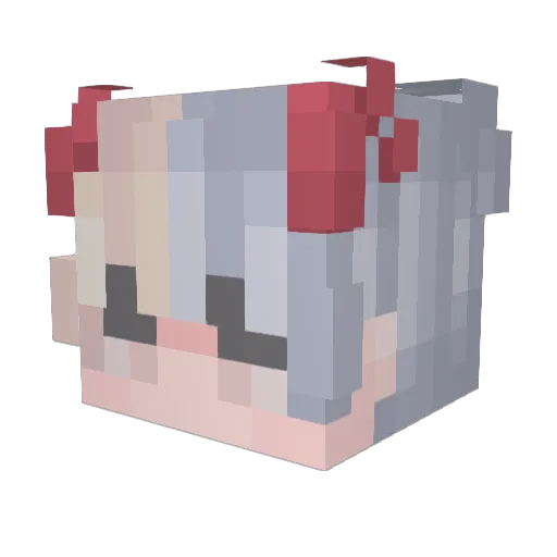 z57s_ Minecraft avatar head, 3D render