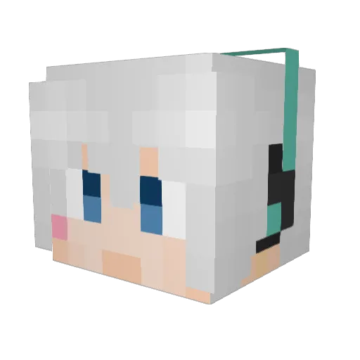 z714 Minecraft avatar head, 3D render