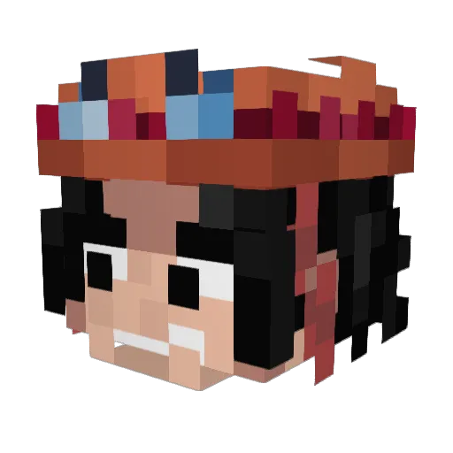 zANGjR Minecraft avatar head, 3D render