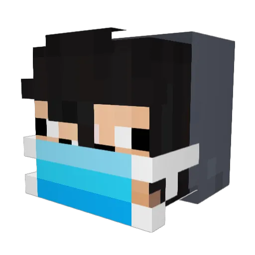 zAdriGamerYT Minecraft avatar head, 3D render
