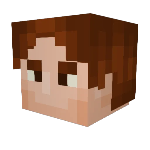 zAguuz Minecraft avatar head, 3D render