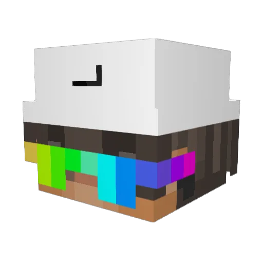 zApuh Minecraft avatar head, 3D render