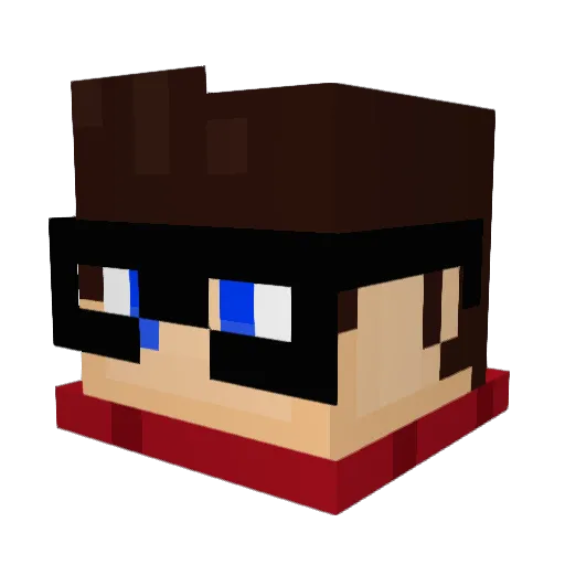 zAywy Minecraft avatar head, 3D render