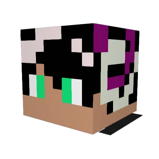 zBAMFz Minecraft avatar head, 3D render