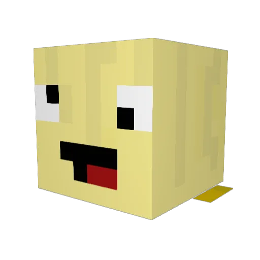 zBanani Minecraft avatar head, 3D render