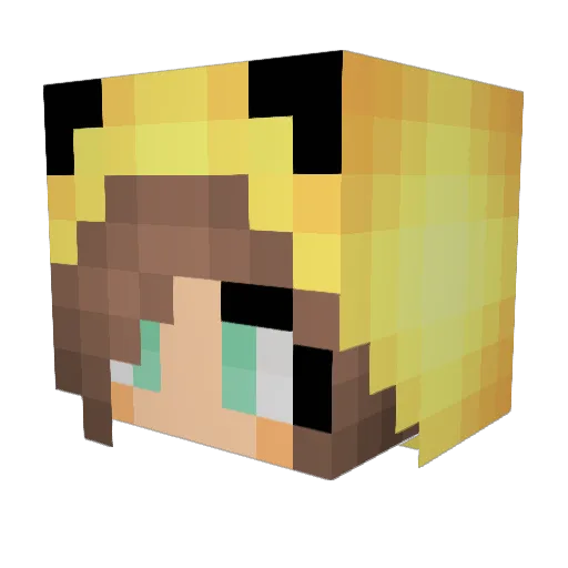 zBladeless Minecraft avatar head, 3D render