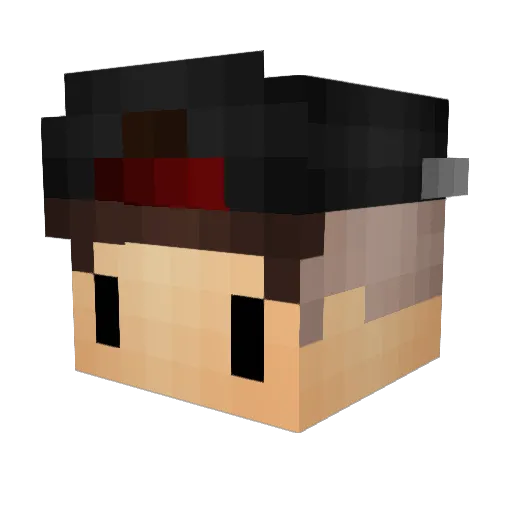 zBrokhaa Minecraft avatar head, 3D render
