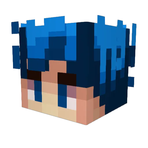 zC4n Minecraft avatar head, 3D render
