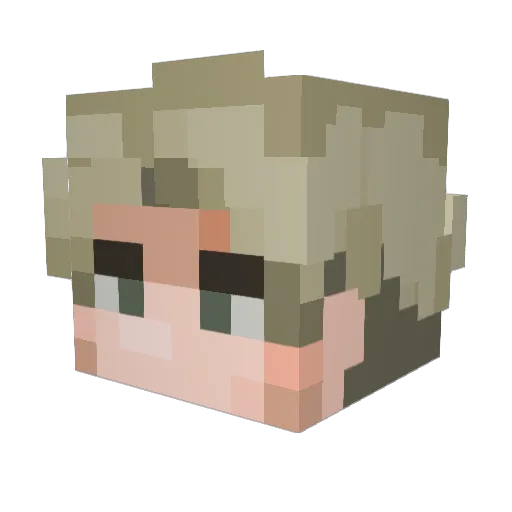 zCafezin Minecraft avatar head, 3D render