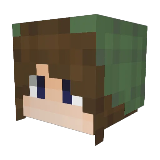 zCano Minecraft avatar head, 3D render