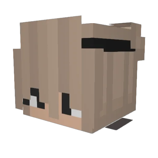 zCavy Minecraft avatar head, 3D render