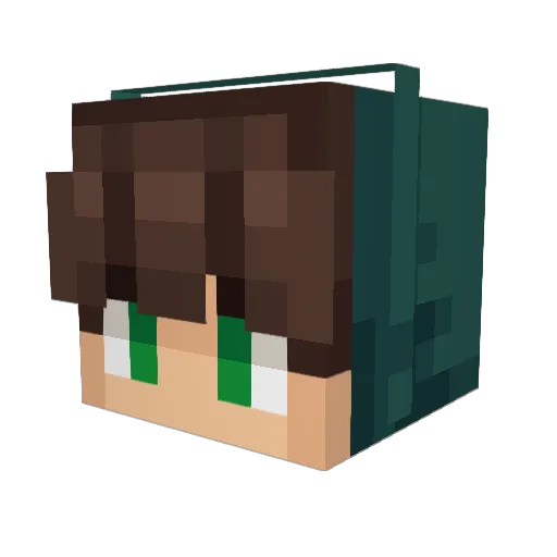 zCerta Minecraft avatar head, 3D render