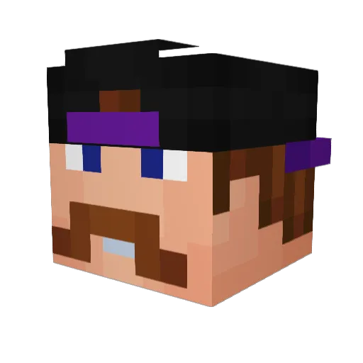 zCharyy Minecraft avatar head, 3D render