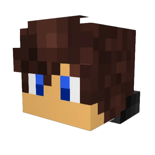 zComiic Minecraft avatar head, 3D render