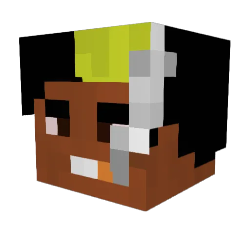 zCrone Minecraft avatar head, 3D render