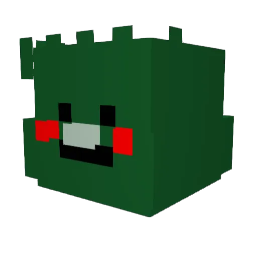 zCum_ Minecraft avatar head, 3D render