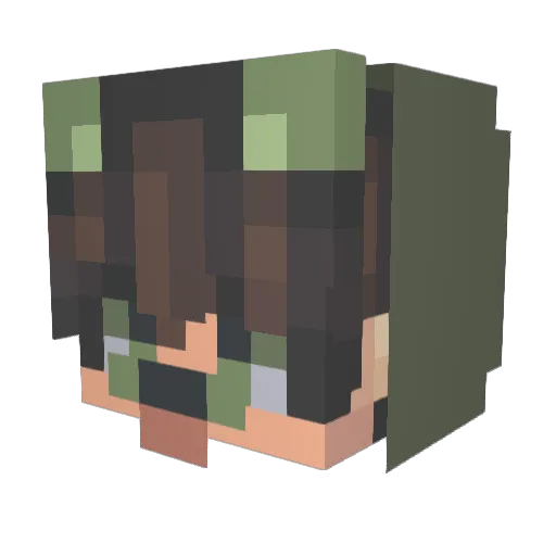 zD4vix Minecraft avatar head, 3D render