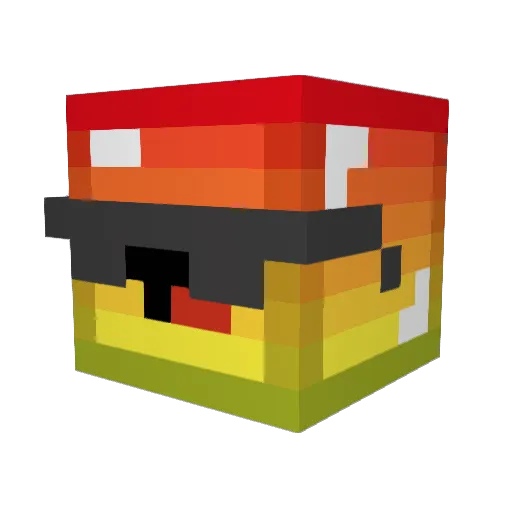 zDarI Minecraft avatar head, 3D render