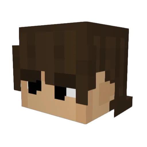 zDefault_ Minecraft avatar head, 3D render