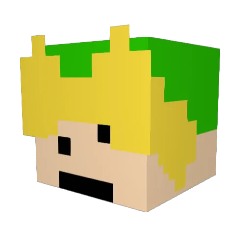 zDeity Minecraft avatar head, 3D render