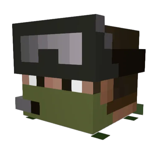 zDeiz Minecraft avatar head, 3D render