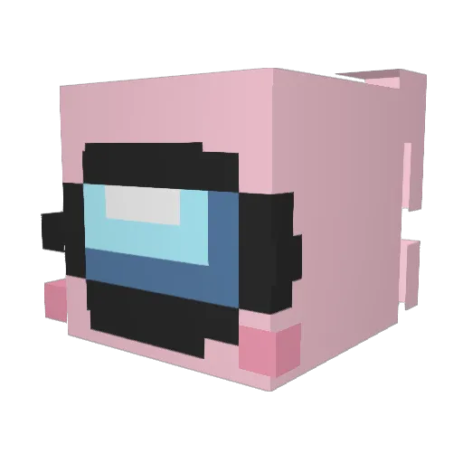 zDexus Minecraft avatar head, 3D render