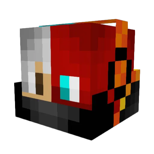 zDiniZ Minecraft avatar head, 3D render