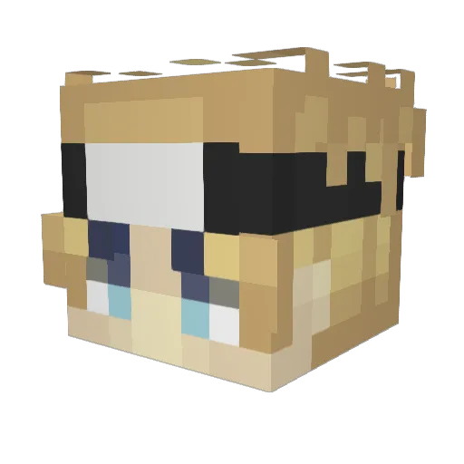zDqni Minecraft avatar head, 3D render