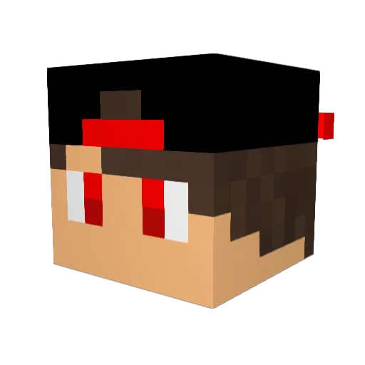 zDrakePvP Minecraft avatar head, 3D render