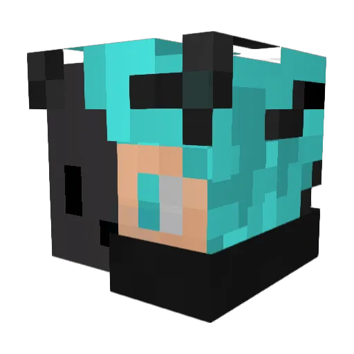 zDxminikGHG Minecraft avatar head, 3D render